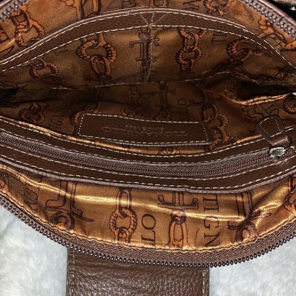 Tignanello Fine Leather Crossbody Brown Medium - Picture 9 of 10